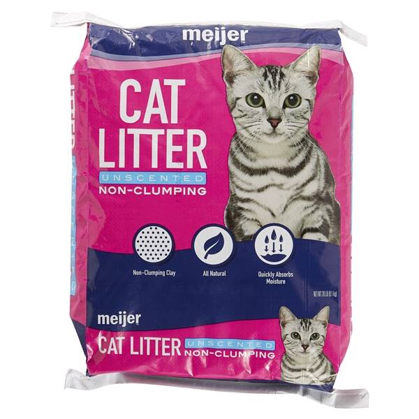 Meijer Non-Clumping Cat Litter, Unscented (20 lbs)