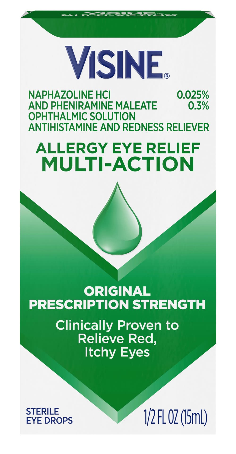 Visine Original Prescription Strength Allergy Relief Multi-Action Eye Drops (15 ml)