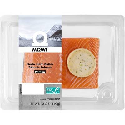 Mowi Garlic Herb Butter Atlantic Salmon Portion (12 oz)