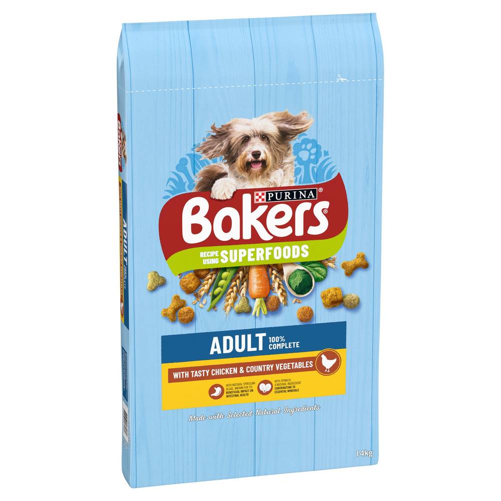 BAKERS Adult Chicken with Vegetables Dry Dog Food 14kg