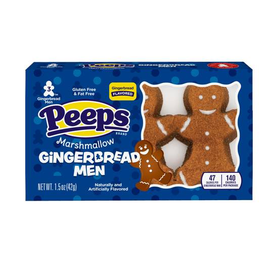Order Peeps  Marshmallow Gingerbread Men Christmas Candy - 3 ct food online from Rite Aid store, Costa Mesa on bringmethat.com