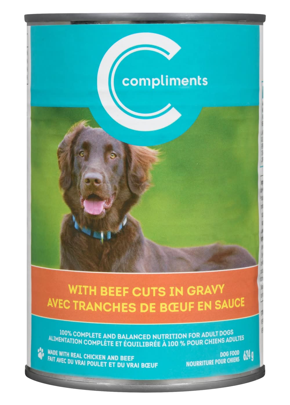 Compliments Wet Beef Cuts in Gravy Dog Food (624 g)