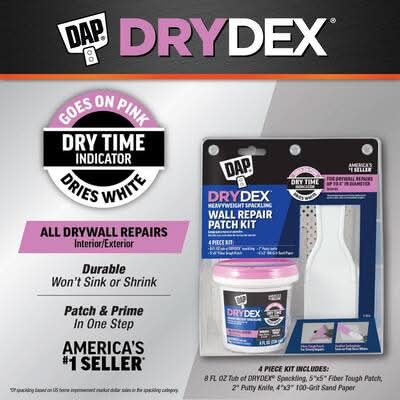 Dap Drydex 8 Oz. Dry Time Indicator Wall Repair Patch Kit | Postmates