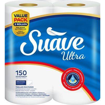 SUAVE ULTRA Papel Toalla 2-Pack 150h