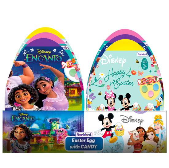 Disney Assorted Giant Plastic Easter Eggs with Candy - Encanto/ Mickey/Princess, 2.86 oz