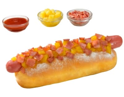 Nuevo hot dog hawaiano