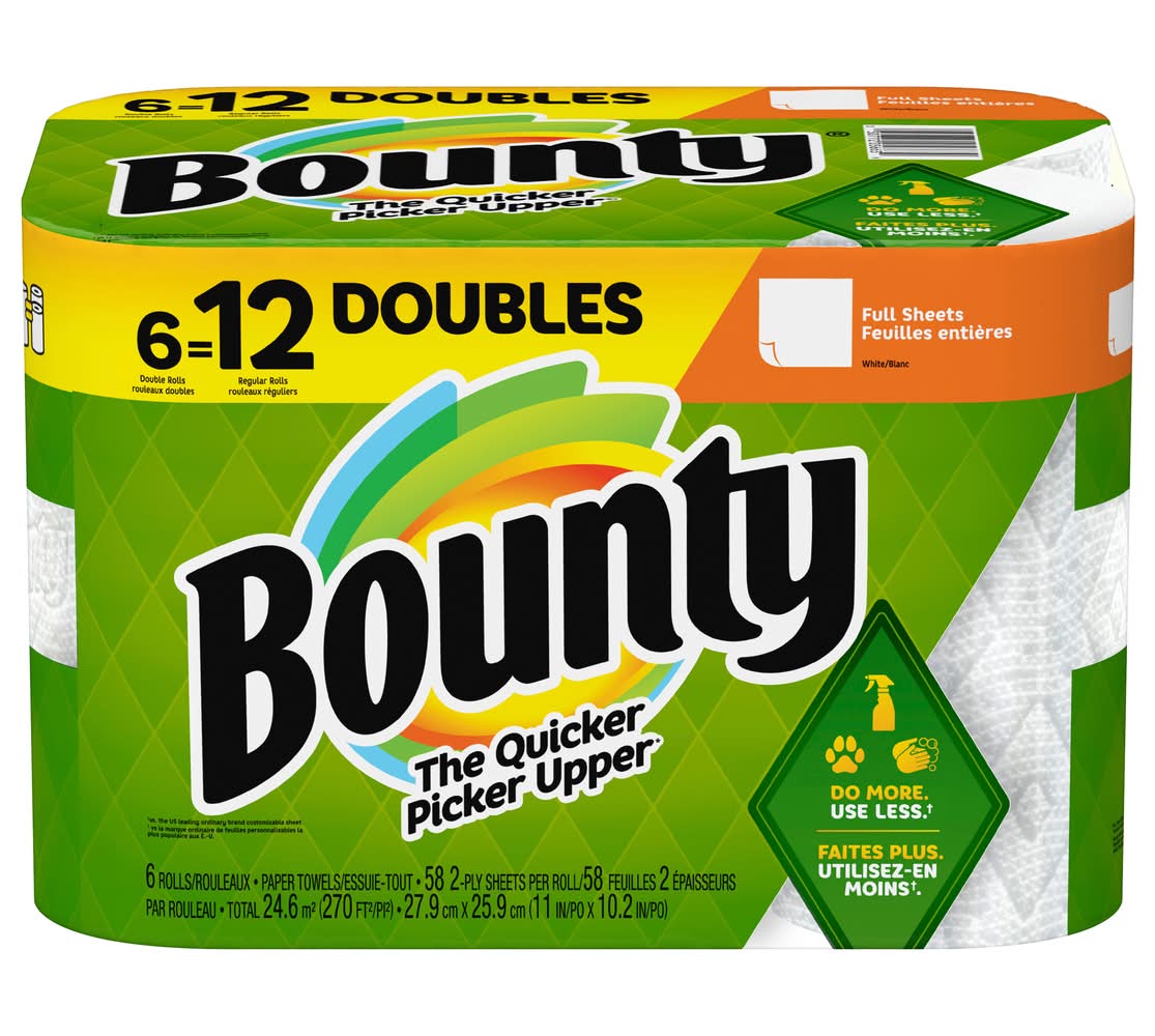 Bounty 12 Double Rolls Paper Towels