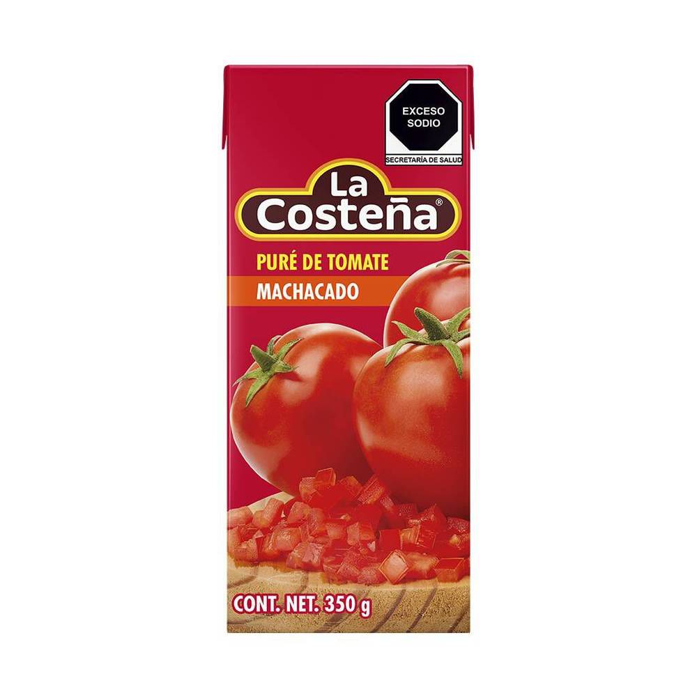 La costeña puré de tomate machacado (cartón 350 g)