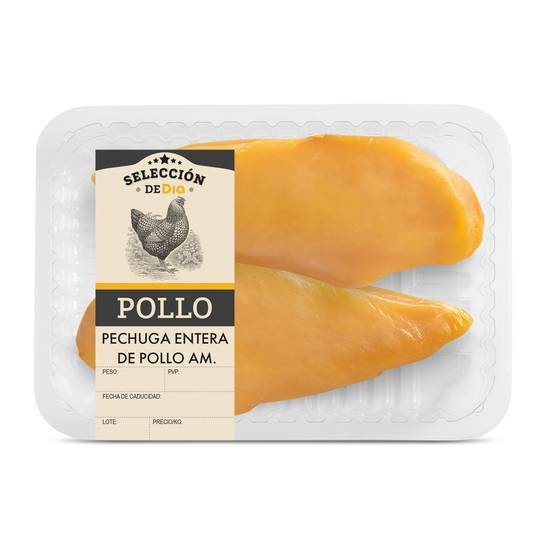 Pechuga entera de pollo amarillo Selección de Dia bandeja 500 g aprox.
