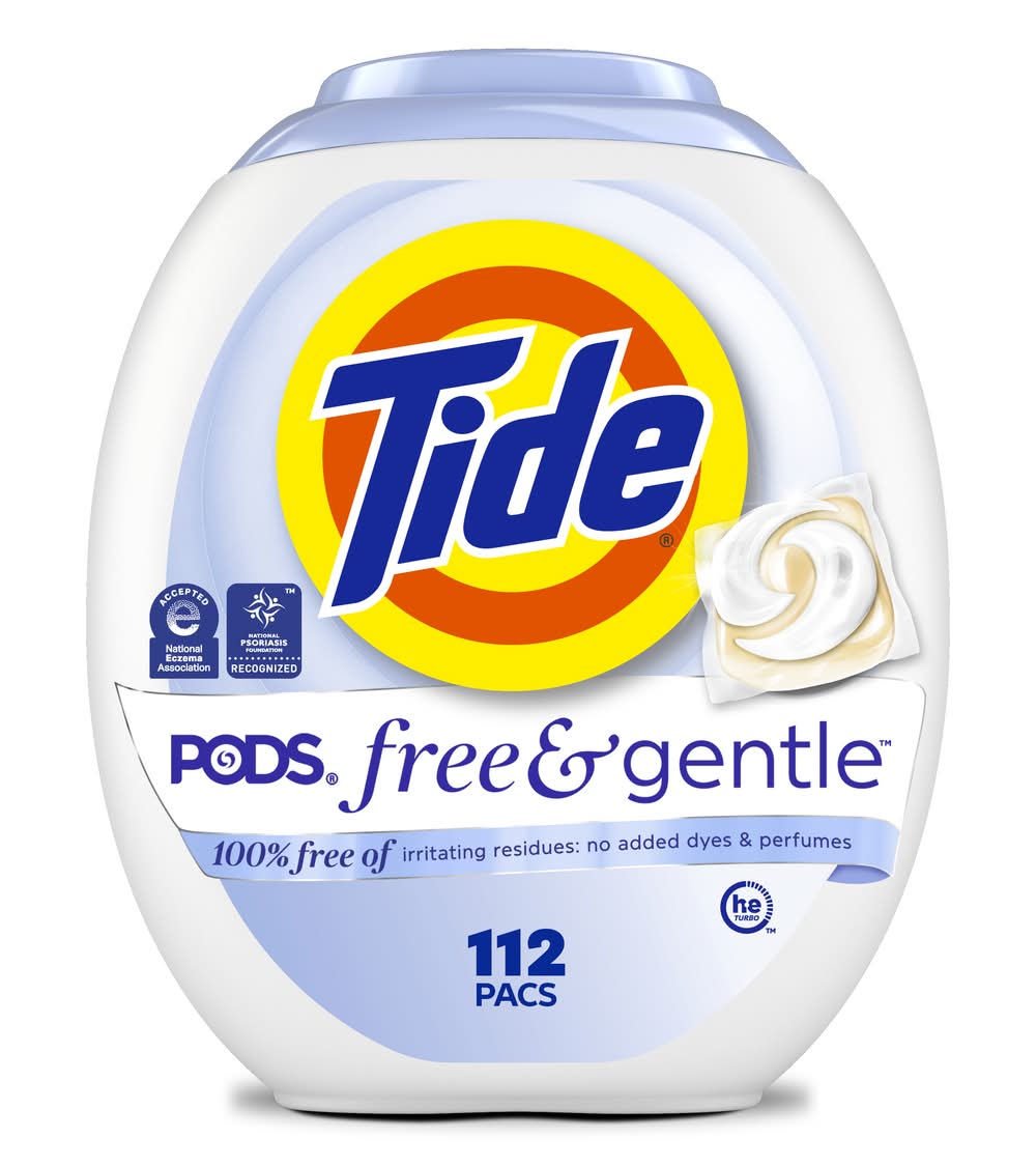 Tide Free & Gentle Unscented Detergent Pods (112 ct)