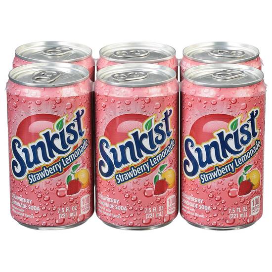 Sunkist Strawberry Lemonade Soda(6 Ct, 45 fl Oz)