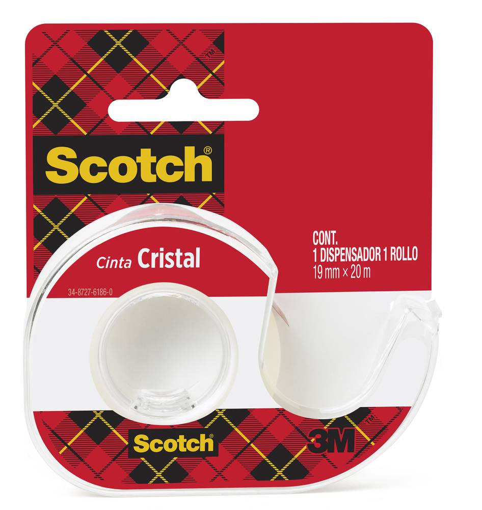 Scotch dispensador cinta adhesiva cristal (cartón 1 unid)