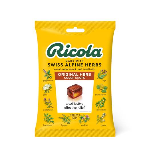 RICOLA Original Natural Herb Cough Drops, 21 CT