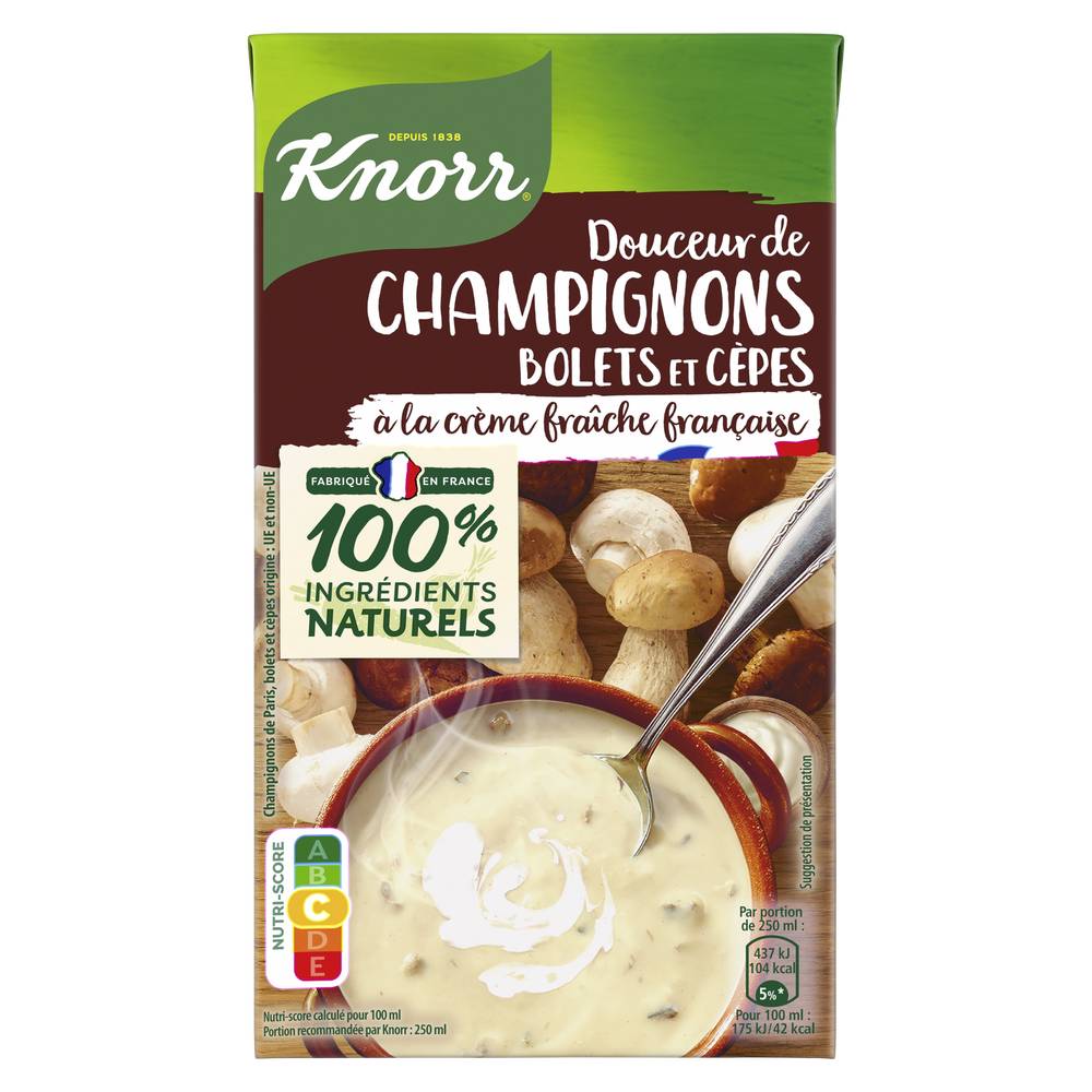 Knorr - Soupe douceur de champignons bolets et cèpes (1L)