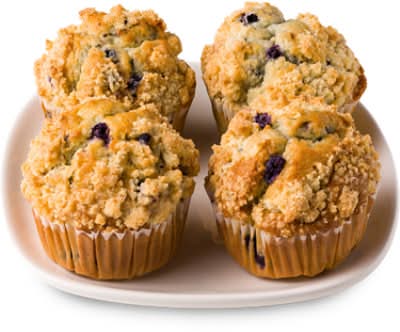 Bakery Blueberry Muffins 4 Count