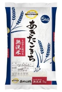 トップバリュ ベストプライス あきたこまち とがずに炊ける無洗米 (5kg)