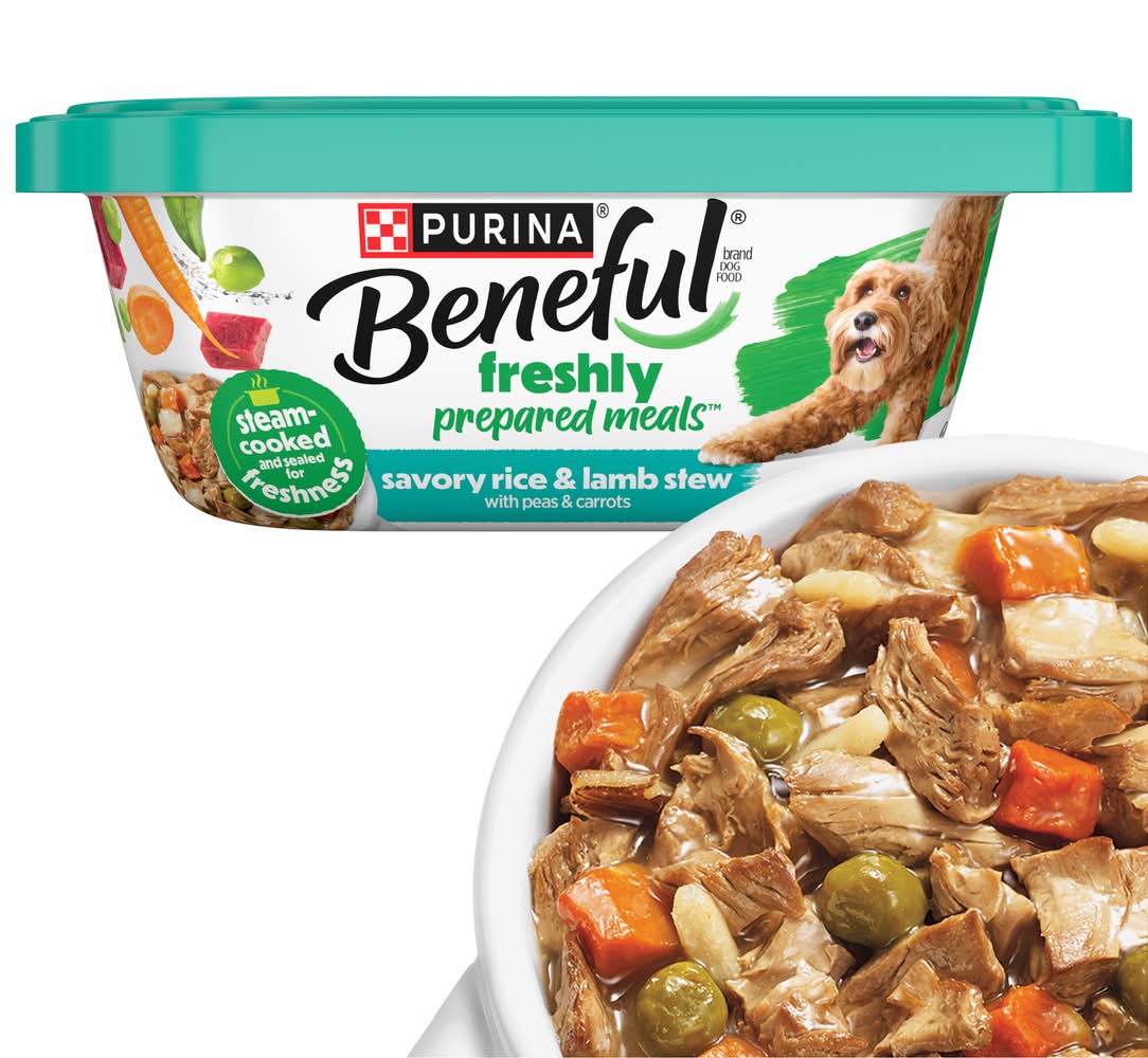 Purina Beneful Prepared Meals Wet Dog Food, Savory Rice & Lamb Stew (10 oz)