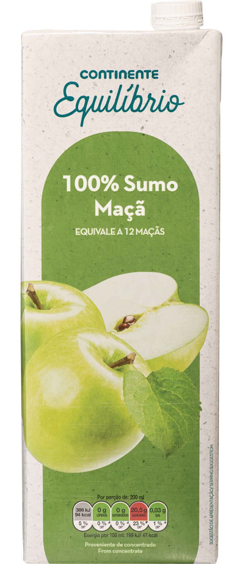 Sumo 100% Maçã Continente Equilíbrio (emb. 1,5 lt)