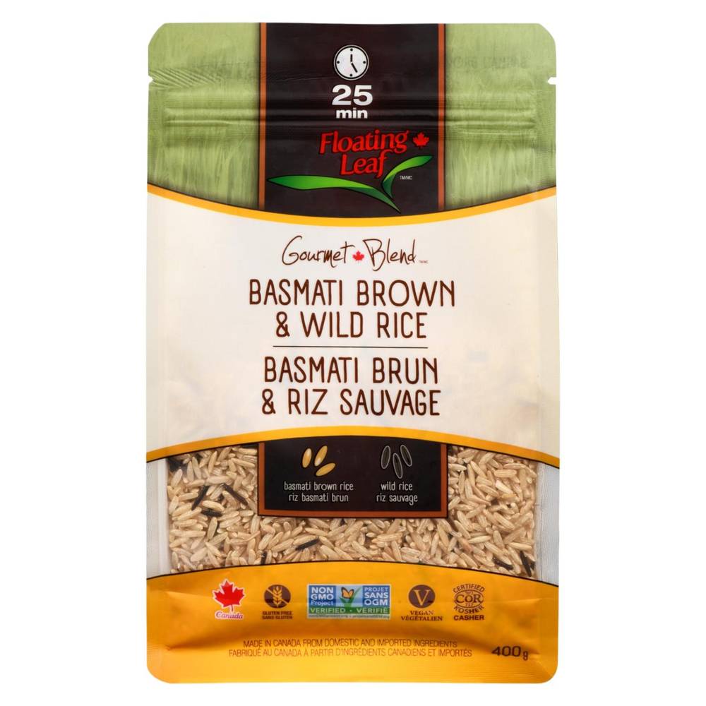 Floating Leaf Basmati Brown & Wild Rice Grain Blend (400 g)