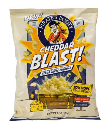 Pirate's Booty® Cheddar Blast! Extra White Cheddar Rice & Corn Puffs 4oz