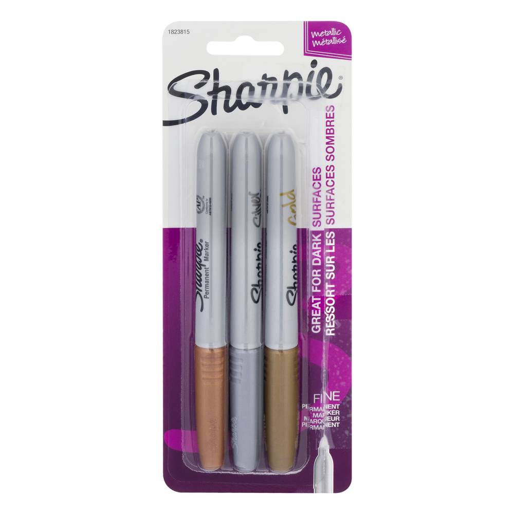 Sharpie Assorted Metallic Colors Fine Point Permanent Marker