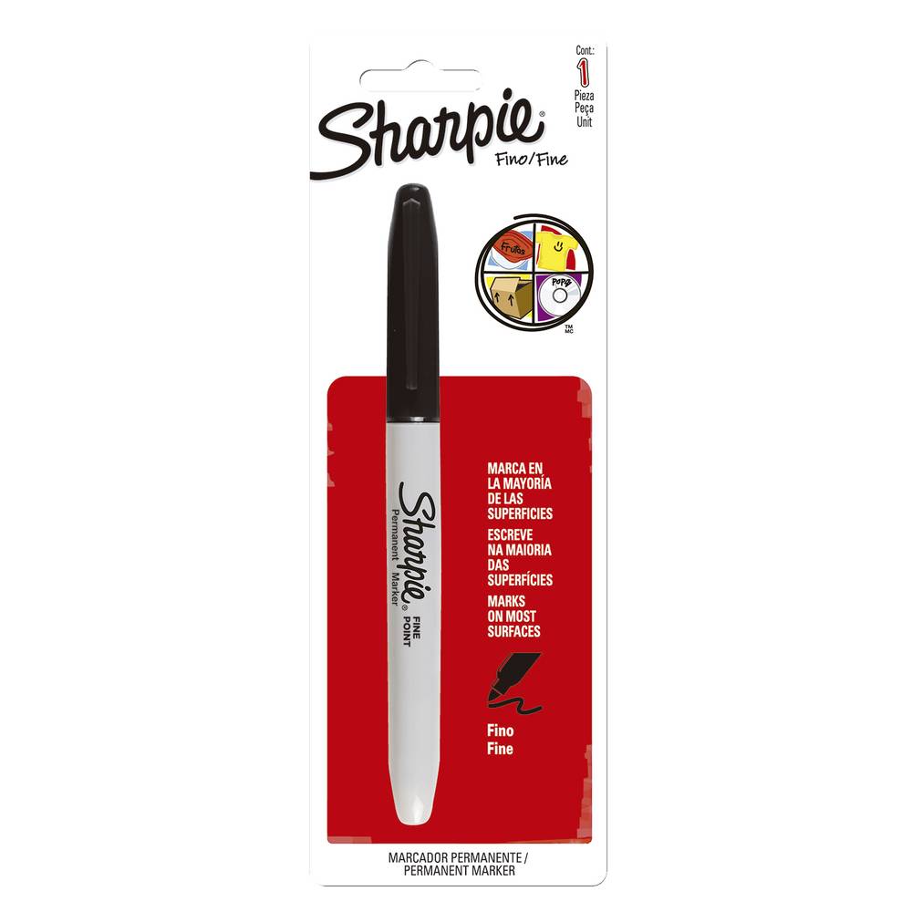 Sharpie · Marcador permanente fino negro