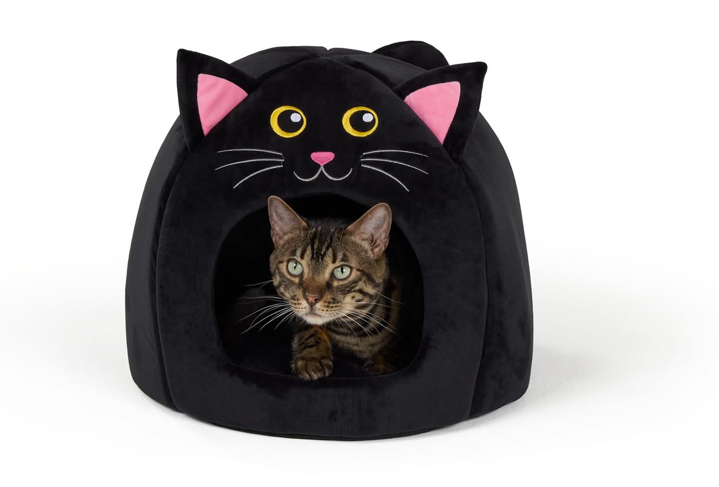 Thrills & Chills® Halloween Cat Hut Bed, ONESIZE 16 IN L X 16 IN W (Color: Multi Color)