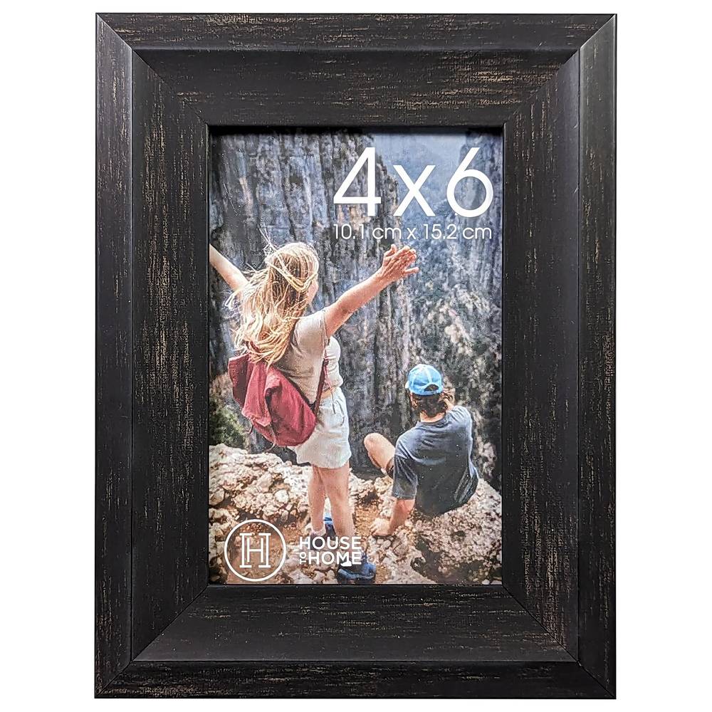 House to Home Wood Picture Frame, 10.1 cm*15.2 cm, Black