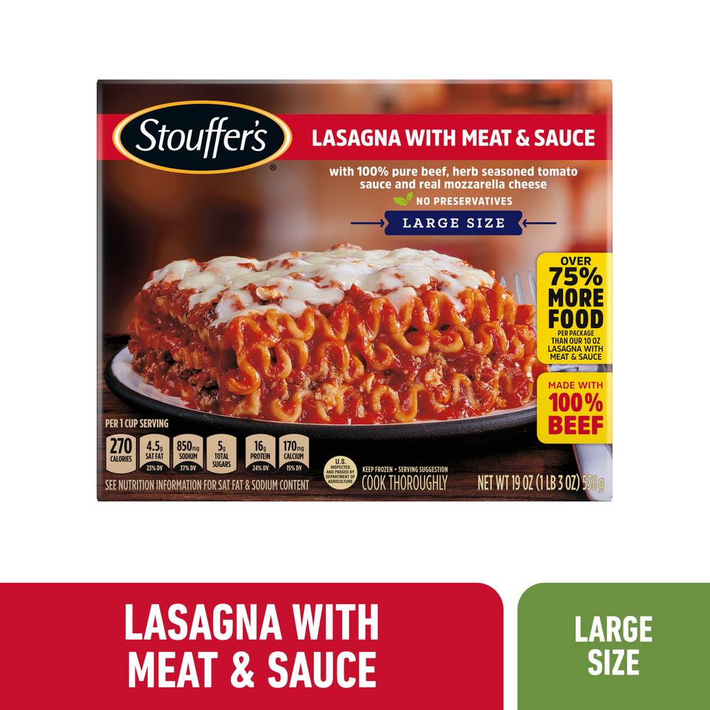 Stouffer's Large Size Lasagna With Meat & Sauce