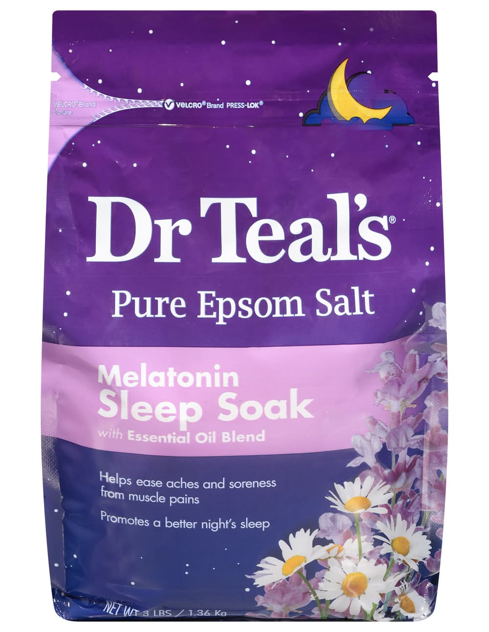 Dr Teal's Melatonin Sleep Soakpure Epsom Salt (3 lbs)