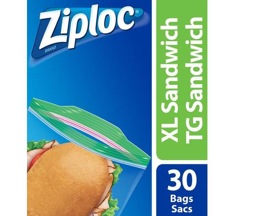 Ziploc · Très grands sacs pour sandwich (30 un) - Grip'n seal sandwich XL (30 units)