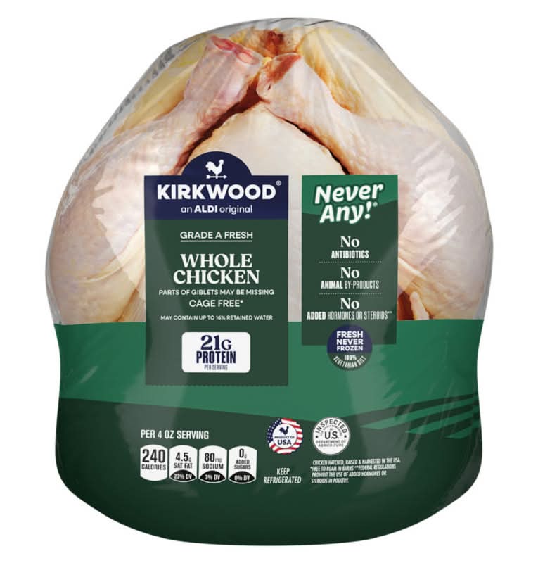 Never Any! Fresh Whole Chicken, per lb