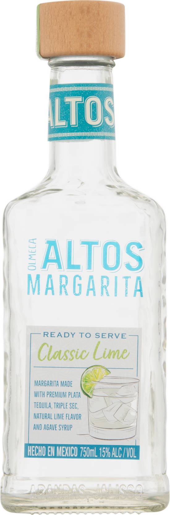 Olmeca Altos Altos Ready To Serve Margarita Classic Lime (750 ml)
