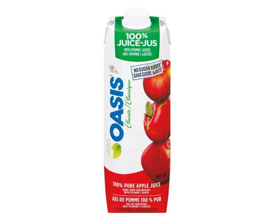 Oasis · Pomme 100% pur (960 mL) - Pure apple juice (960 mL)