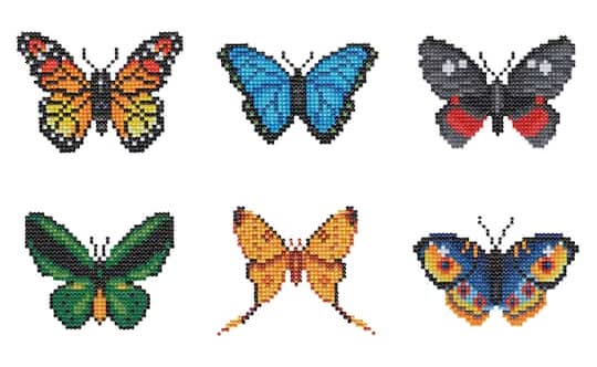 Make Market Butterflies Diamond Art Kit, 4" x 6"