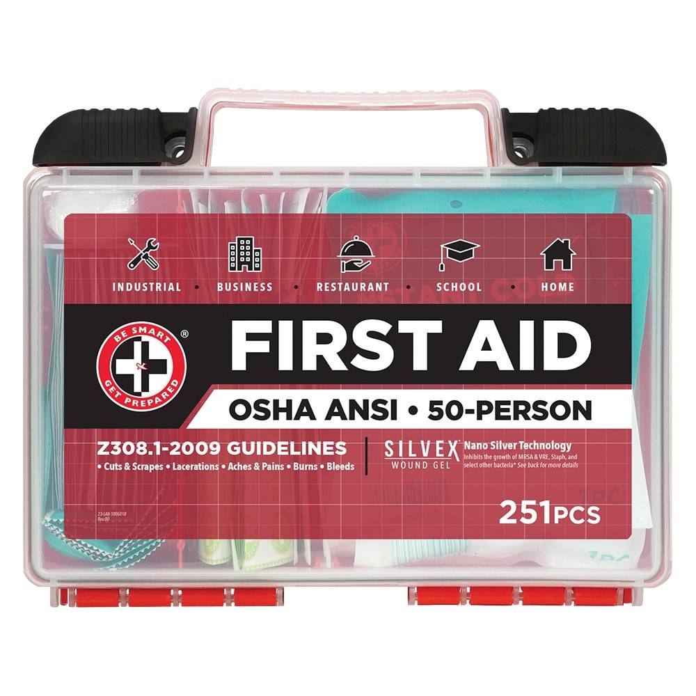 BE SMART GET PREPARED 2009 Osha/ansi 251 Pc First Aid Kit Z308.1-2009 | 10HDW05018