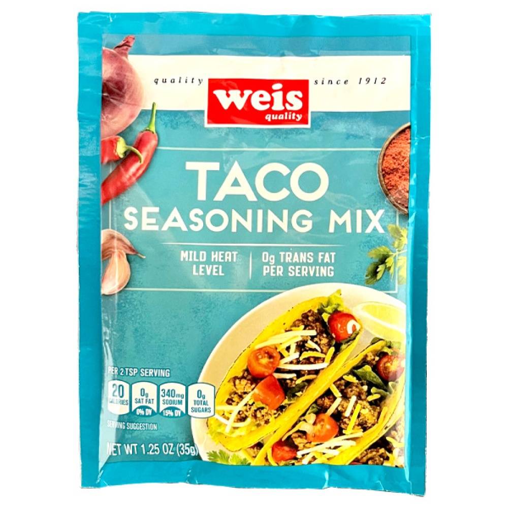 Weis Quality Mild Taco Seasoning Mix Mexican Style
