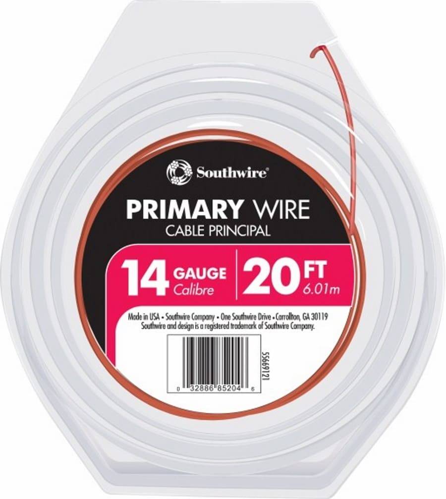 Southwire 20-ft 14-AWG Stranded Red Gpt Primary Wire | 55669121