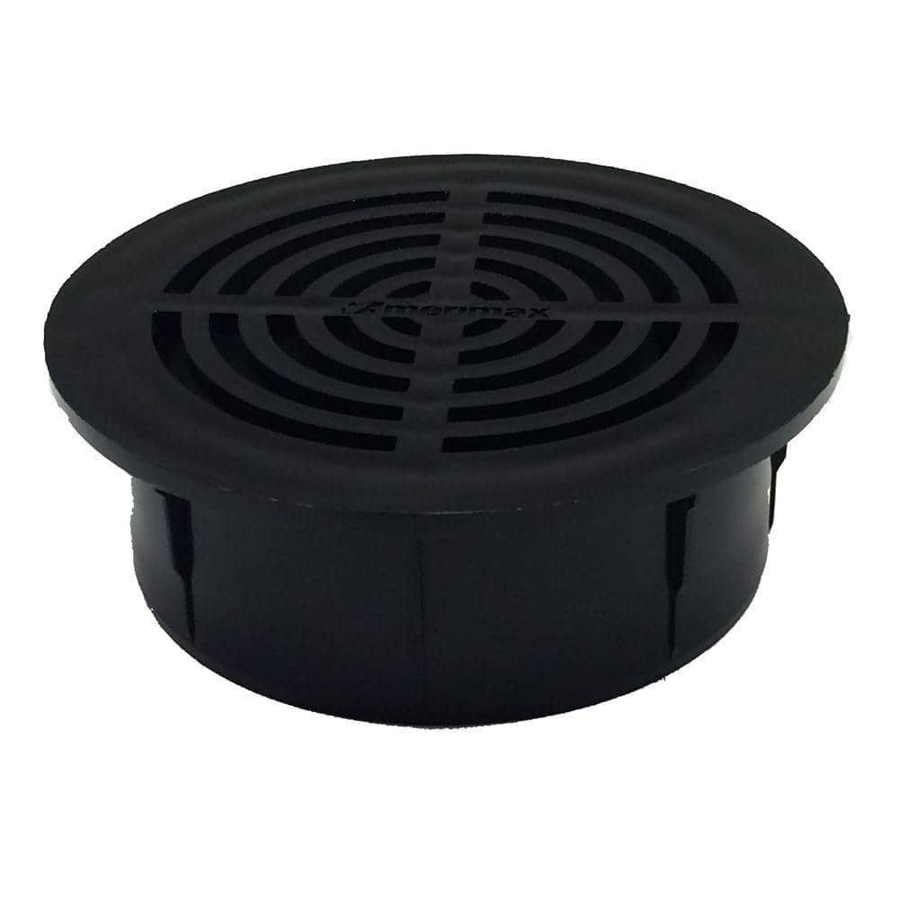 Amerimax Home Products Flex Drain 4 In. Black Copolymer Drain Cap