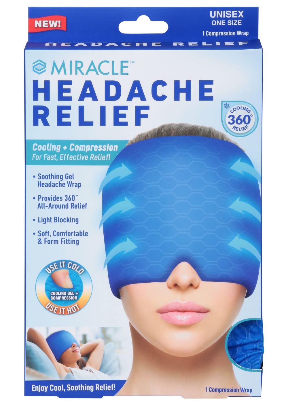 Ontel Miracle Unisex Headache Relief Compression Wrap (1.41 lbs)