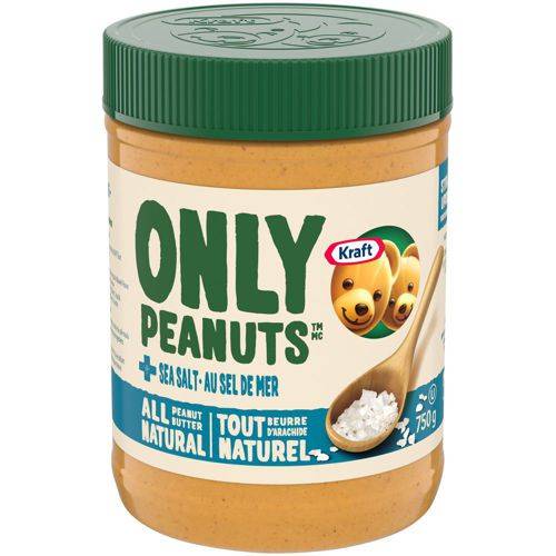 Kraft beurre d'arachides tout naturel au sel de mer (750g) - peanut butter all natural, sea salt (750 g)