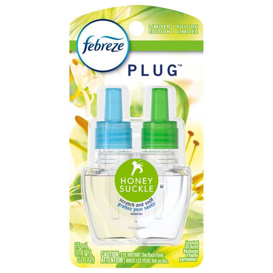 Febreze Odor-Fighting Fade Defy Plug Air Freshener Honeysuckle