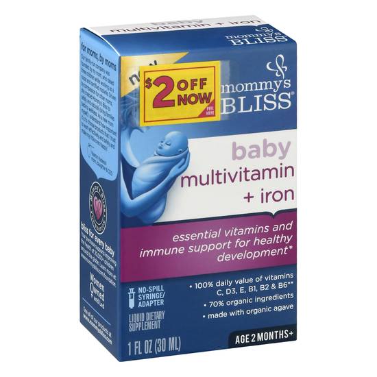 Mommy's Bliss Baby Multivitamin + Iron Age 2 Months+