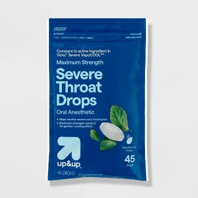 up&up Severe Throat Drops Oral Anesthetic, Menthol Ice (45 ct)