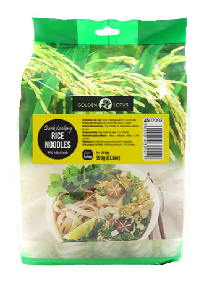 Golden Lotus Quick Cooking Rice Noodles 5mm (500g)