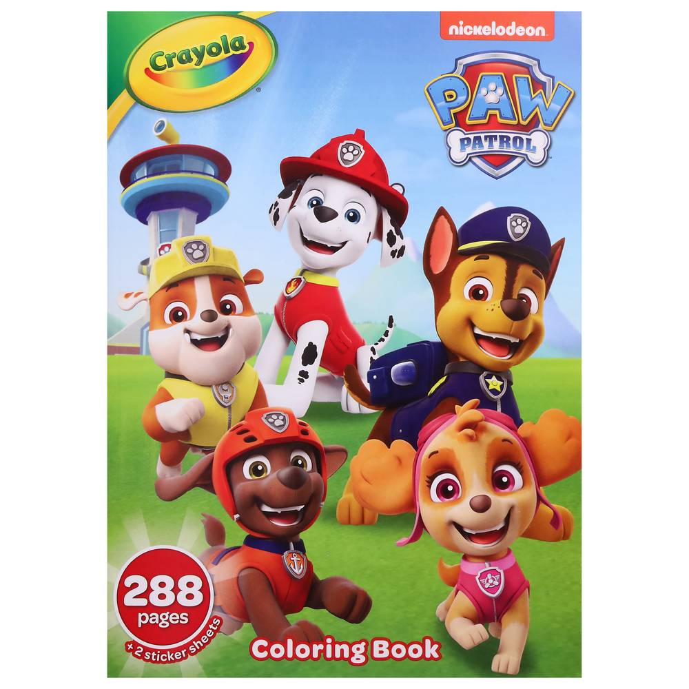 Crayola Paw Patrol Coloring Book With Stickers 288 Pages