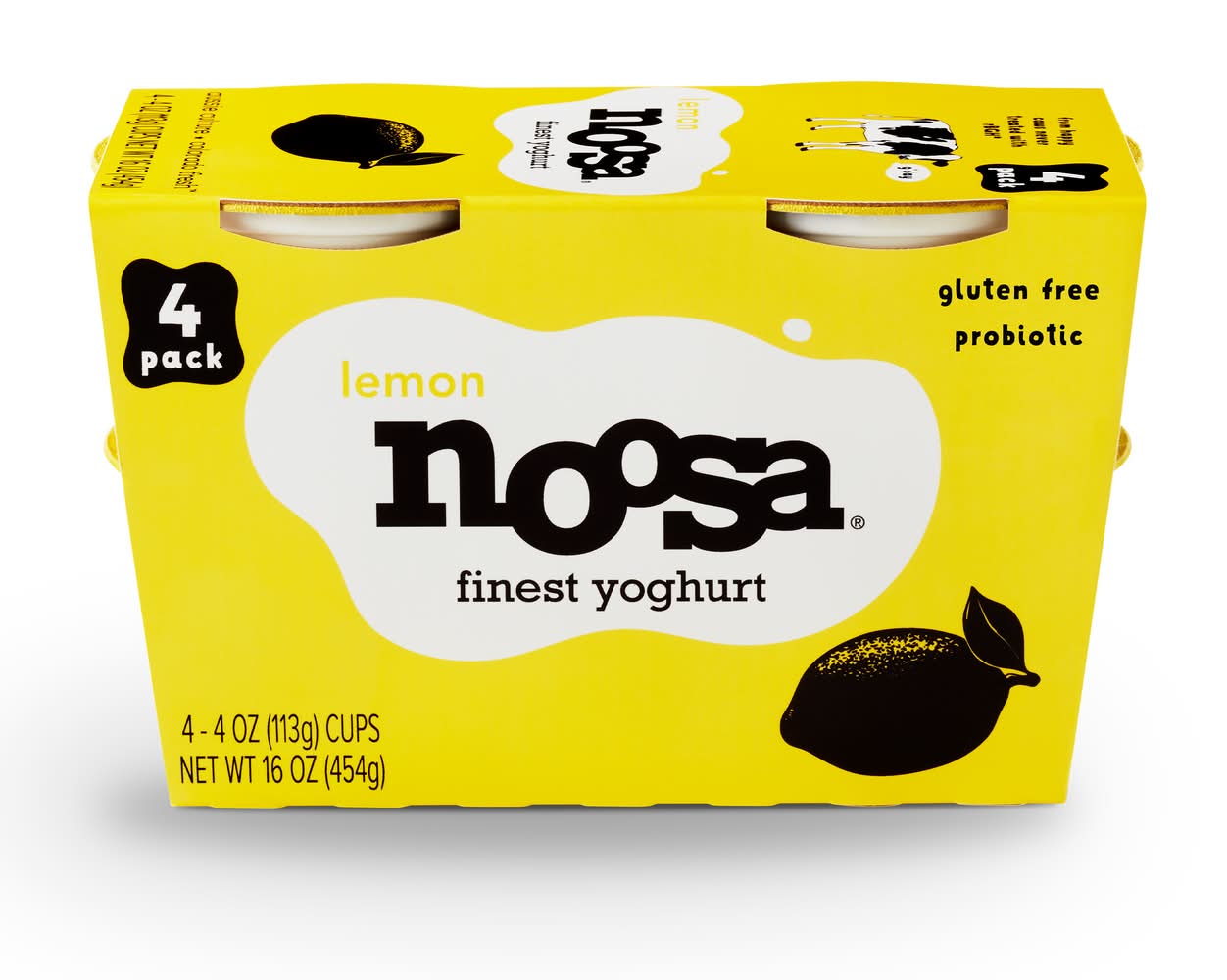 Noosa Finest Yoghurt, Lemon (16 oz, 4 ct)