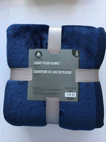 Hometrends Luxury Plush Blanket Blue K Delivery in Under 25 Minutes Linens Bedding Uber Eats