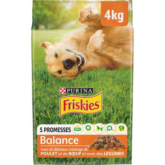 FRISKIES - Vitafit - Balance - Croquettes pour chien - Poulet et légumes - 4kg