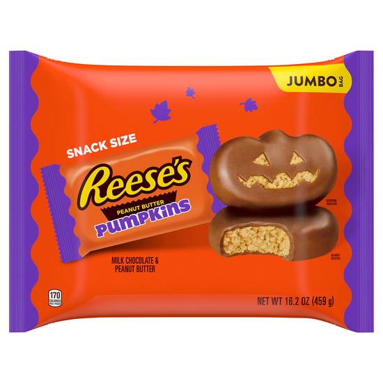 Reese's Milk Chocolate & Peanut Butter Pumpkins Jumbo Bag